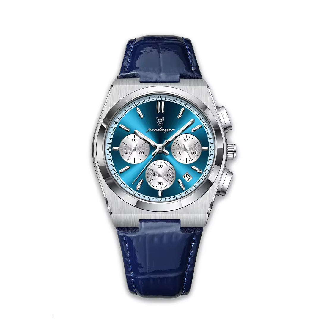 Reloj Poedagar Leather Blue