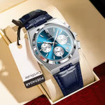 Reloj Poedagar Leather Blue