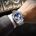 Reloj Poedagar Chrono Silver